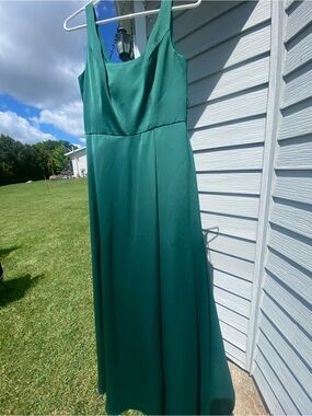 David's Bridal Emerald Green Sleeveless Maxi Dress